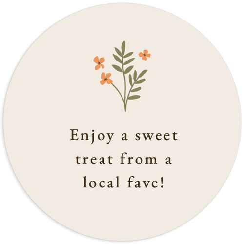 Flora Garden Border Wedding Stickers - Olive