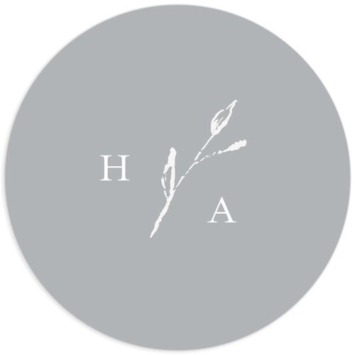 Shining Leaves Wedding Stickers - Pure White
