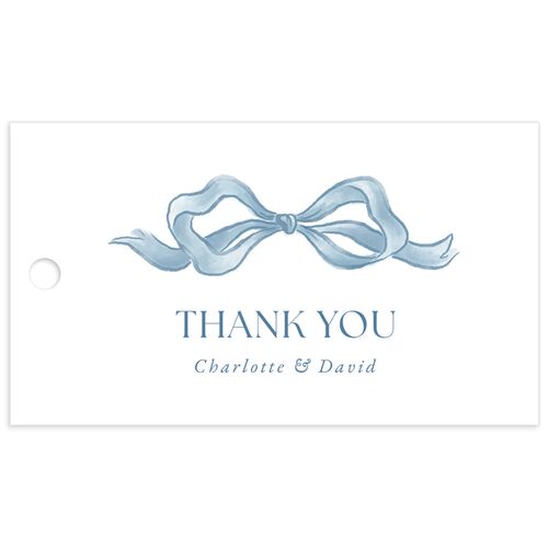 Vintage Bow Favor Gift Tags - Regency Blue