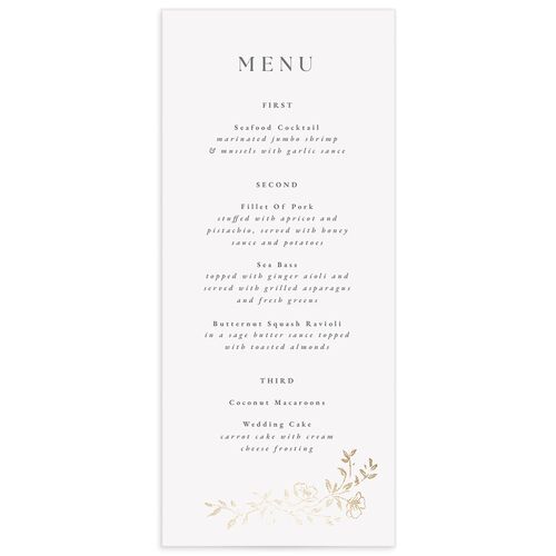 Gilded Branches Menus - Off-White