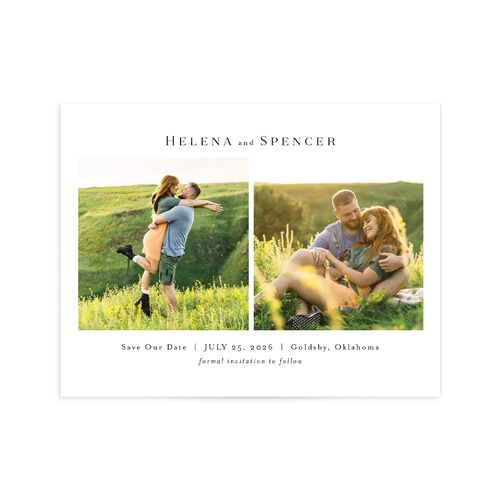 Rustic Butterflies Save the Date Petite Cards - Pure White