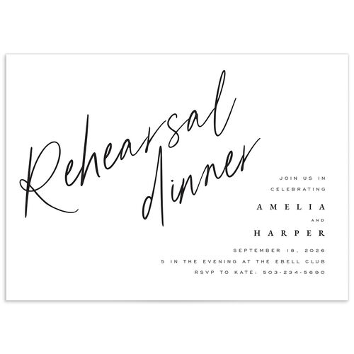 You Are Mine Rehearsal Dinner Invitations - Pure White
