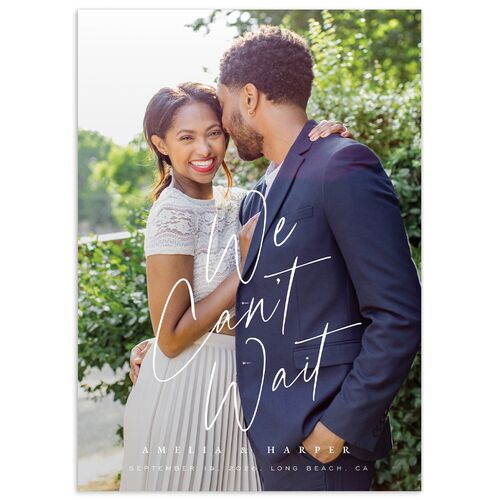 You Are Mine Save the Date Cards - Pure White