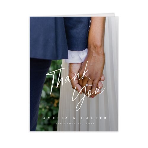 You Are Mine Thank You Cards - Pure White