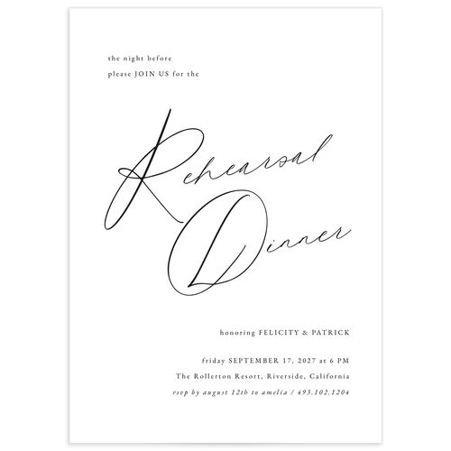 Simply Devoted Rehearsal Dinner Invitations - Pure White