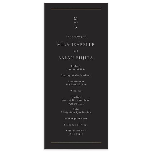 Aspen Wedding Programs - Pure White