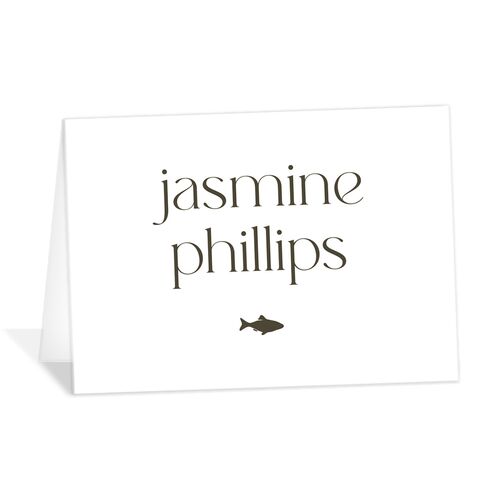 Striking Portrait Place Cards - Pure White