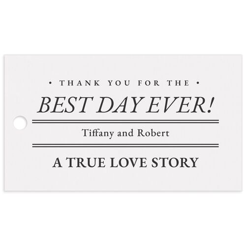 Newspaper Favor Gift Tags - Pure White