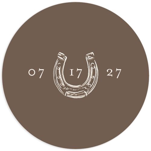Western Wild Horses Wedding Stickers - Falcon