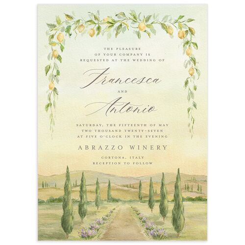 Elegant Italy Wedding Invitations - Thyme