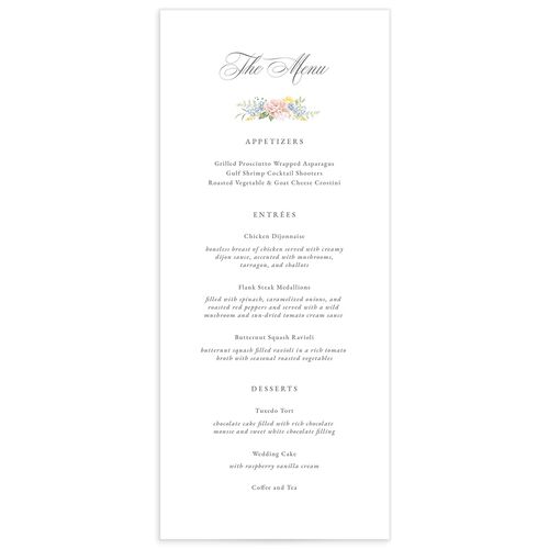 Glamorous Regency Garden Menus by Bridgerton - Sage