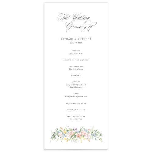 Glamorous Regency Garden Wedding Programs by Bridgerton - Sage