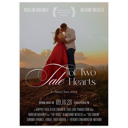 Romantic Movie Poster Wedding Invitations - Licorice