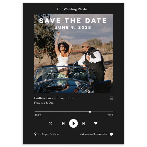 Wedding Playlist Save the Date Cards - Midnight