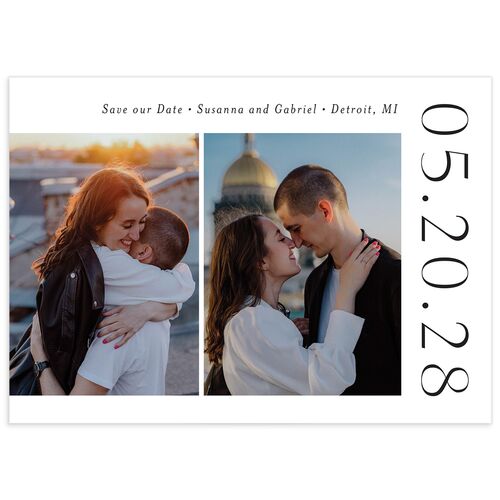 Timeless Love Save the Date Cards - Pure White