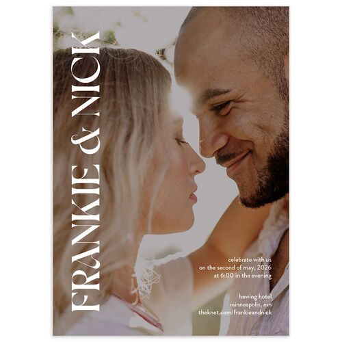 Checked Wedding Invitations - Taupe