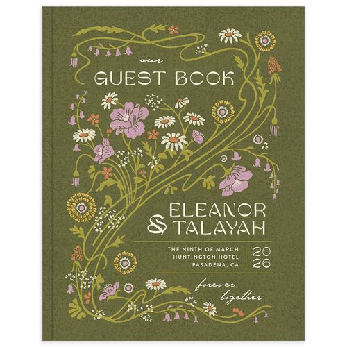 Wildflower Nouveau Guest Books - Dark Camo