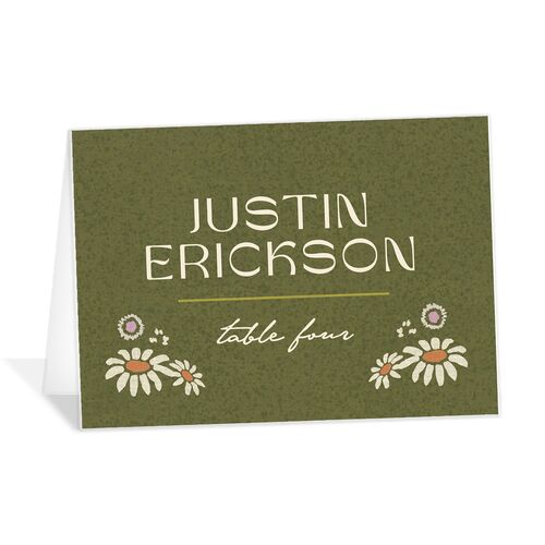 Wildflower Nouveau Place Cards - Dark Camo