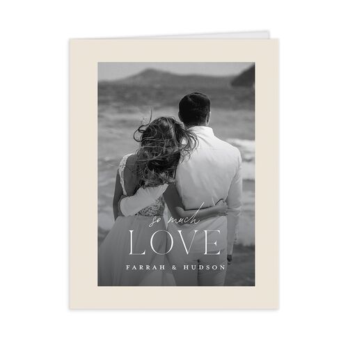 Accent Leaf Thank You Cards - Linen