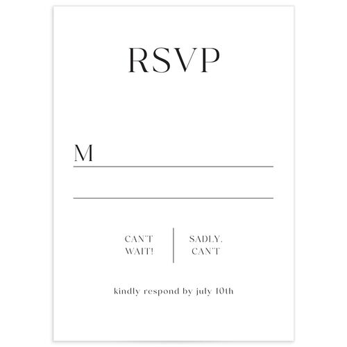Modern Arch Wedding Response Cards - Pure White