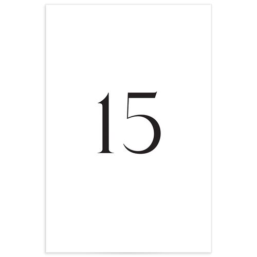 Modern Arch Table Numbers - Pure White