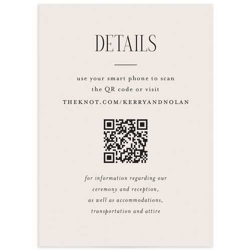 Cosmopolitan Wedding Enclosure Cards - Champagne