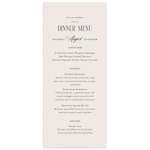 Cosmopolitan Menus - Champagne