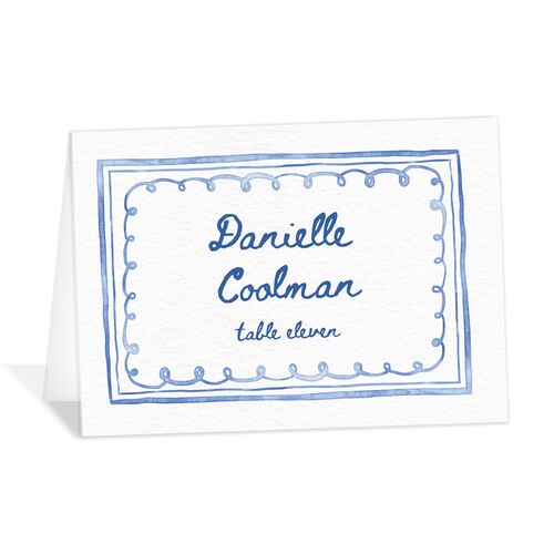Countryside Crest Place Cards - Royal Blue