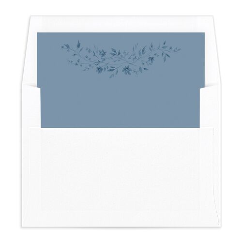 Timeless Floral Envelope Liners - Dusty Blue