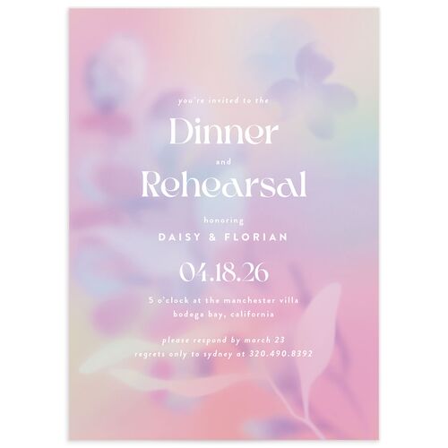 Ethereal Blur Rehearsal Dinner Invitations - Candy Pink