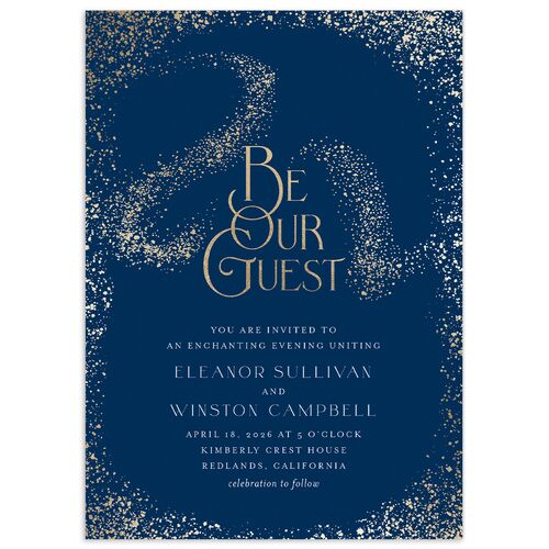 Be Our Guest Wedding Invitations - Navy