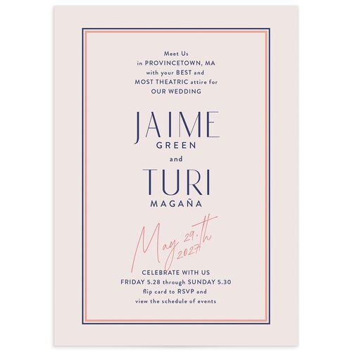 Overboard Wedding Invitations - Dahlia