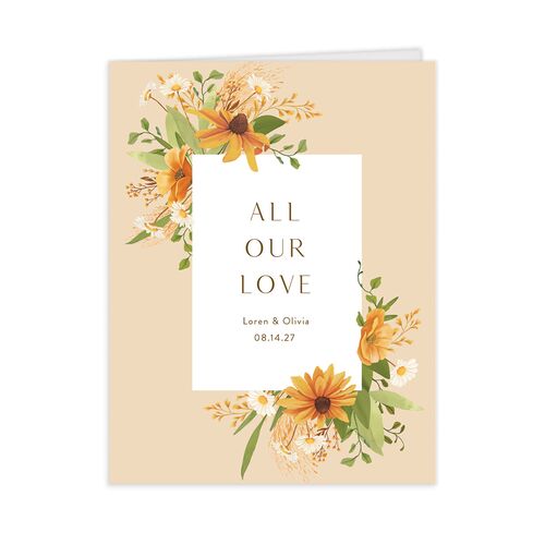 Sweet Sunflowers Thank You Cards - Marigold