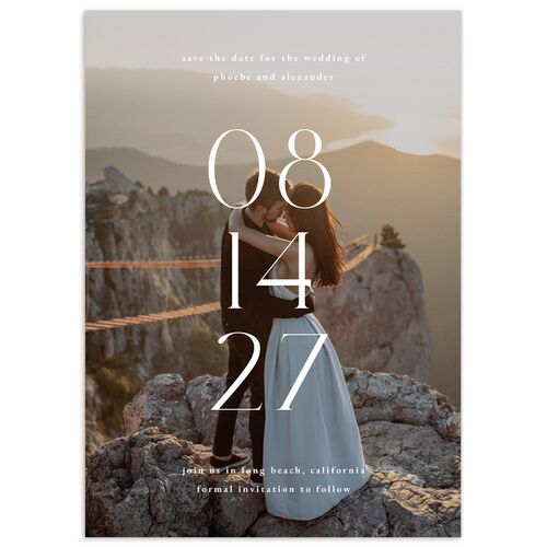 Striking Scene Save the Date Cards - Dusty Rose