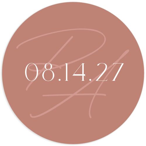 Striking Scene Wedding Stickers - Dusty Rose