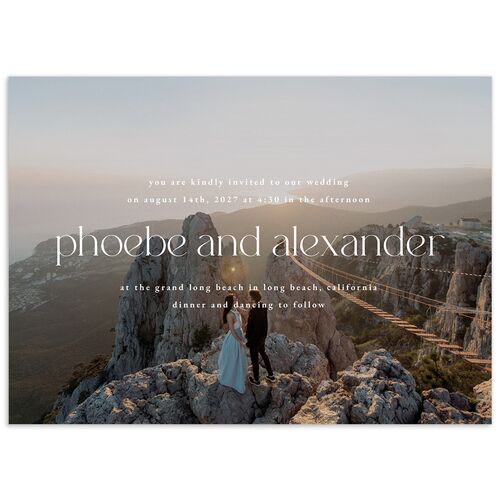 Striking Scene Wedding Invitations  - Dusty Rose