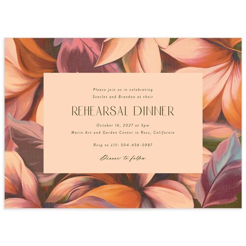 Falling In Love Rehearsal Dinner Invitations - Mauve