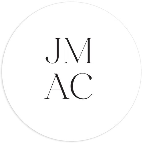 Elegant Nuptials Wedding Stickers - Pure White