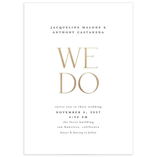 Elegant Nuptials Wedding Invitations - Pure White