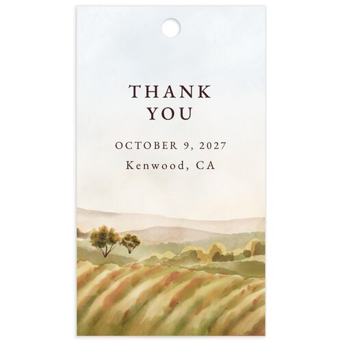 Romantic Vineyard Favor Gift Tags - Rust