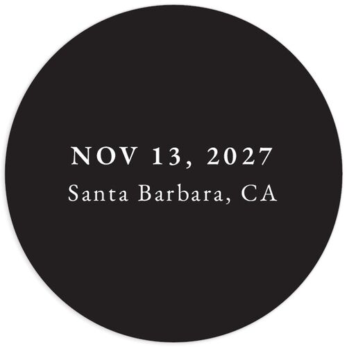 Vertical Names Wedding Stickers - Licorice