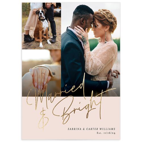 Married and Bright Holiday Cards - Blossom