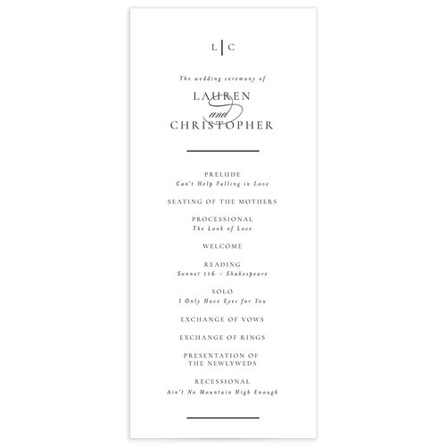 Lasting Frame Wedding Programs - Pure White