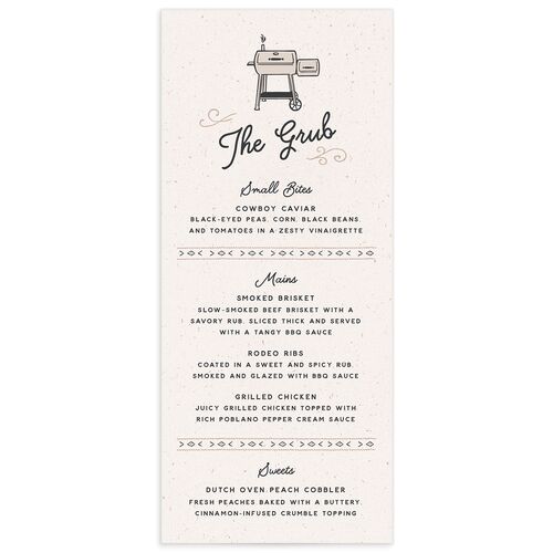 Western I Do BBQ Menus - Taupe