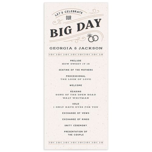 Western I Do BBQ Wedding Programs - Taupe