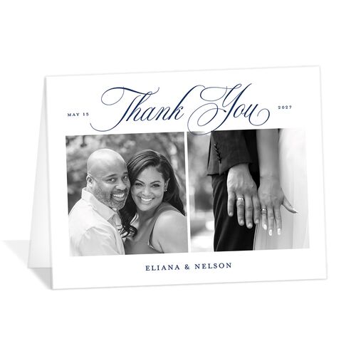 Classic Photo Thank You Cards - Navy