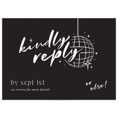 Til Death Do We Disco Wedding Response Cards - Licorice