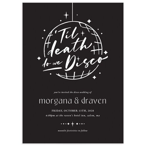 Til Death Do We Disco Wedding Invitations - Licorice