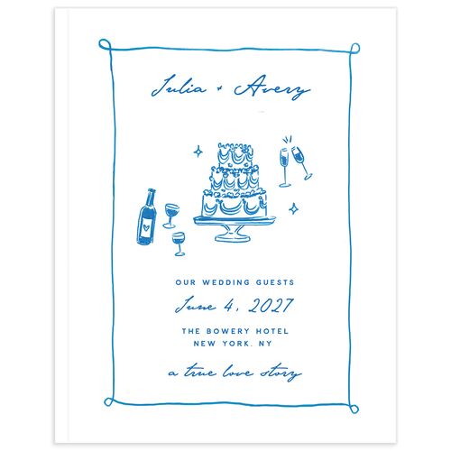 Hand Drawn Cake Guest Books - French Blue
