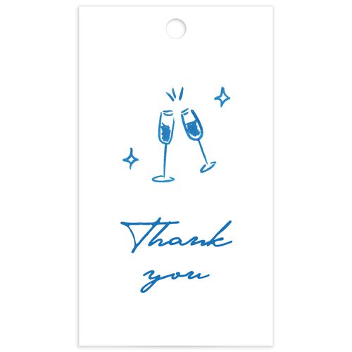 Hand Drawn Cake Favor Gift Tags - French Blue